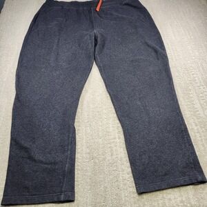 Orvis Sweatpants Men XXL Heavy Cotton Fleece Gray Straight Leg Elastic Waist